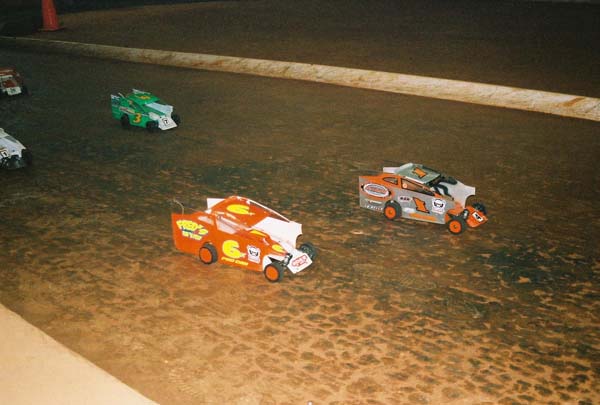 Team Putnam - Todd Putnam #1 & Terry ScHmitt #6x on the starting grid for a heat race  Photo by Danny Southard